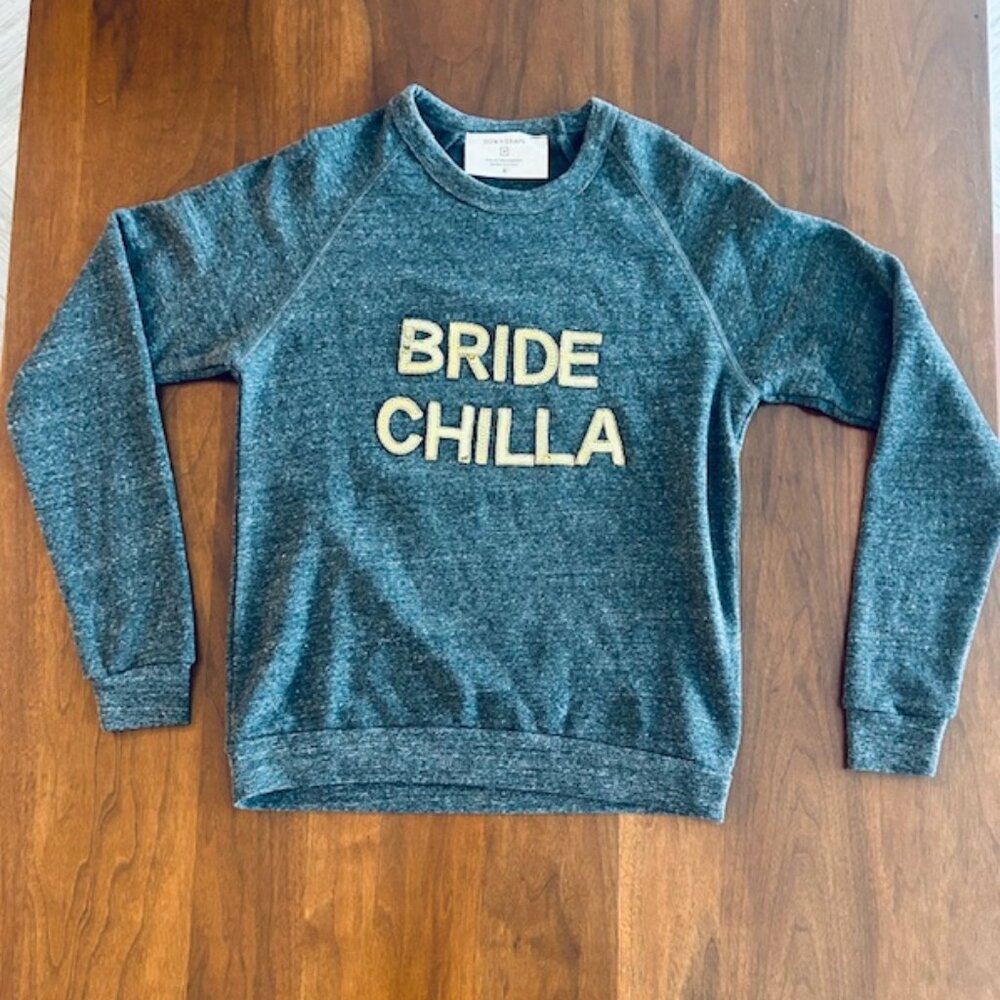 CLEARANCE!  Bow & Drape "Bride Zilla" Sequined Pullover Sweater, Ladies Size M